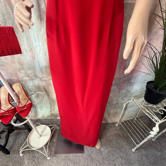 VTG 📌Ashley Ames 1990s Formal - Prom - Ball Richly Beaded Halter Neckline Gown - Picture 4 of 16